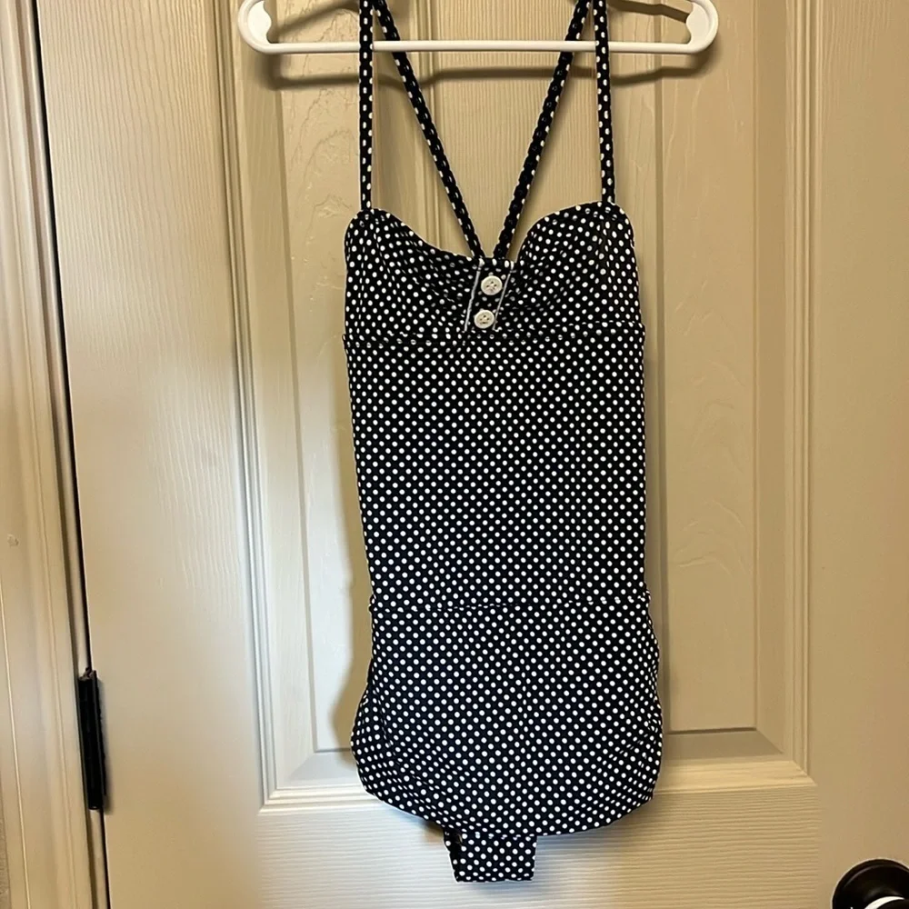 Lands’ End polka dot swim suit